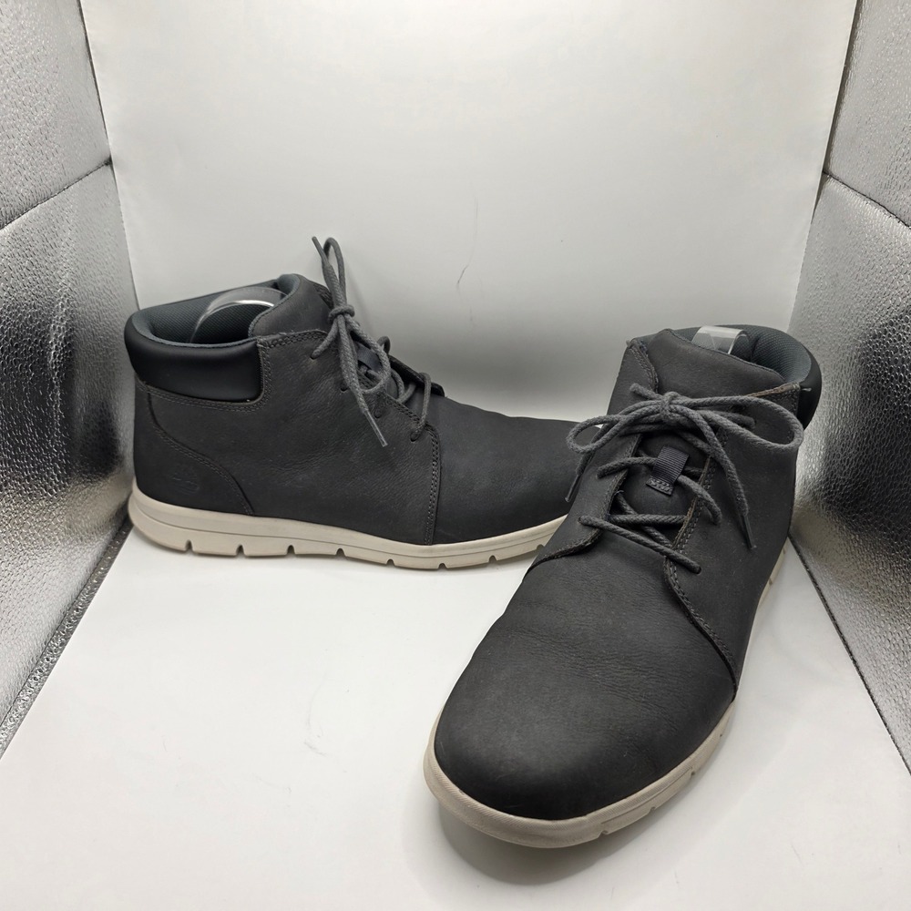 Timberland Hoverlite Mens Grey Leather Chukka Boots A4132 Size 10.5 Sneaker